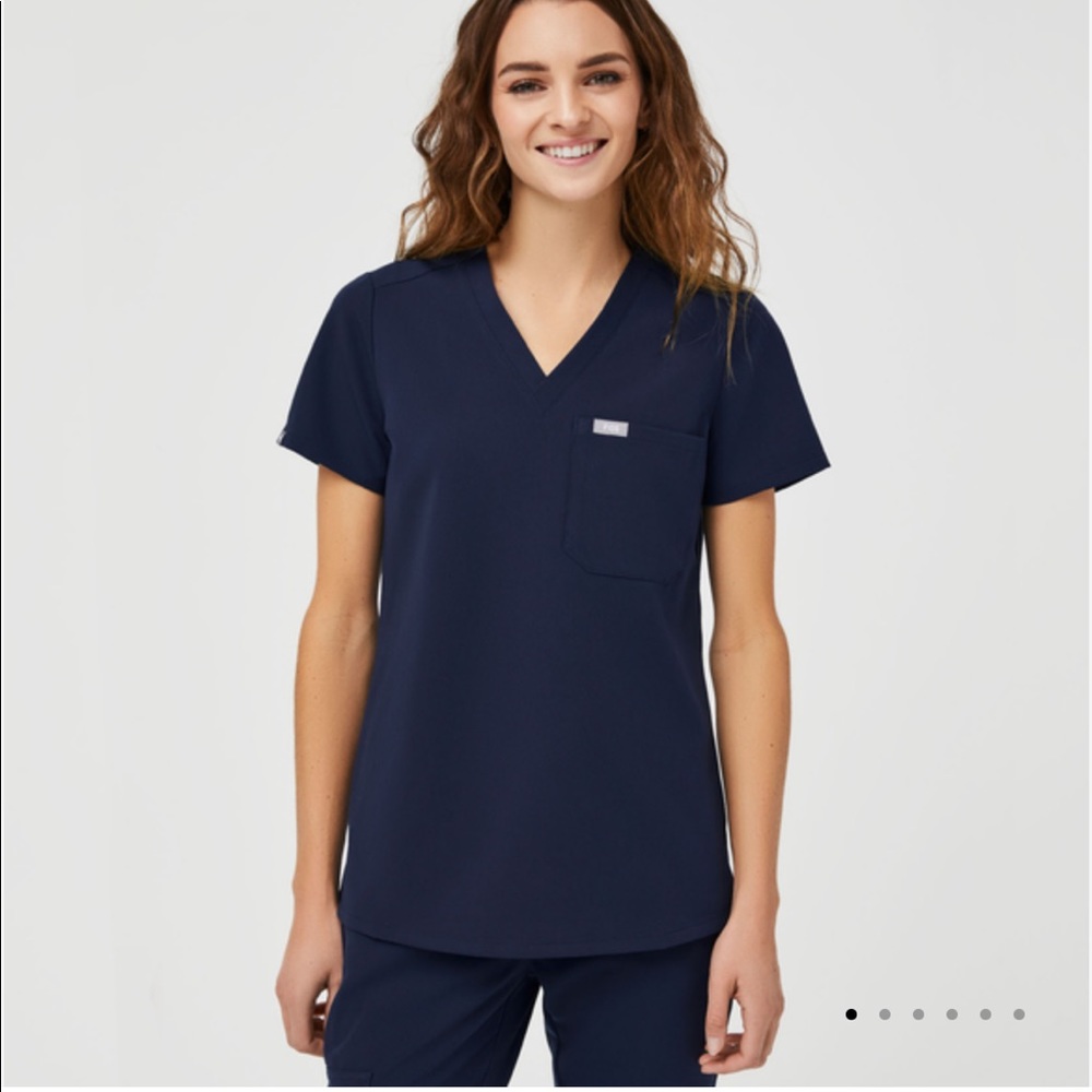Figs Catarina Scrub Top XS Navy